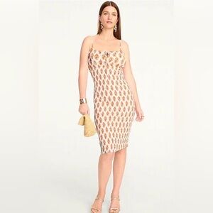 NWT! Jcrew Smocked linen dress in gathered floral block print (sold out!)
